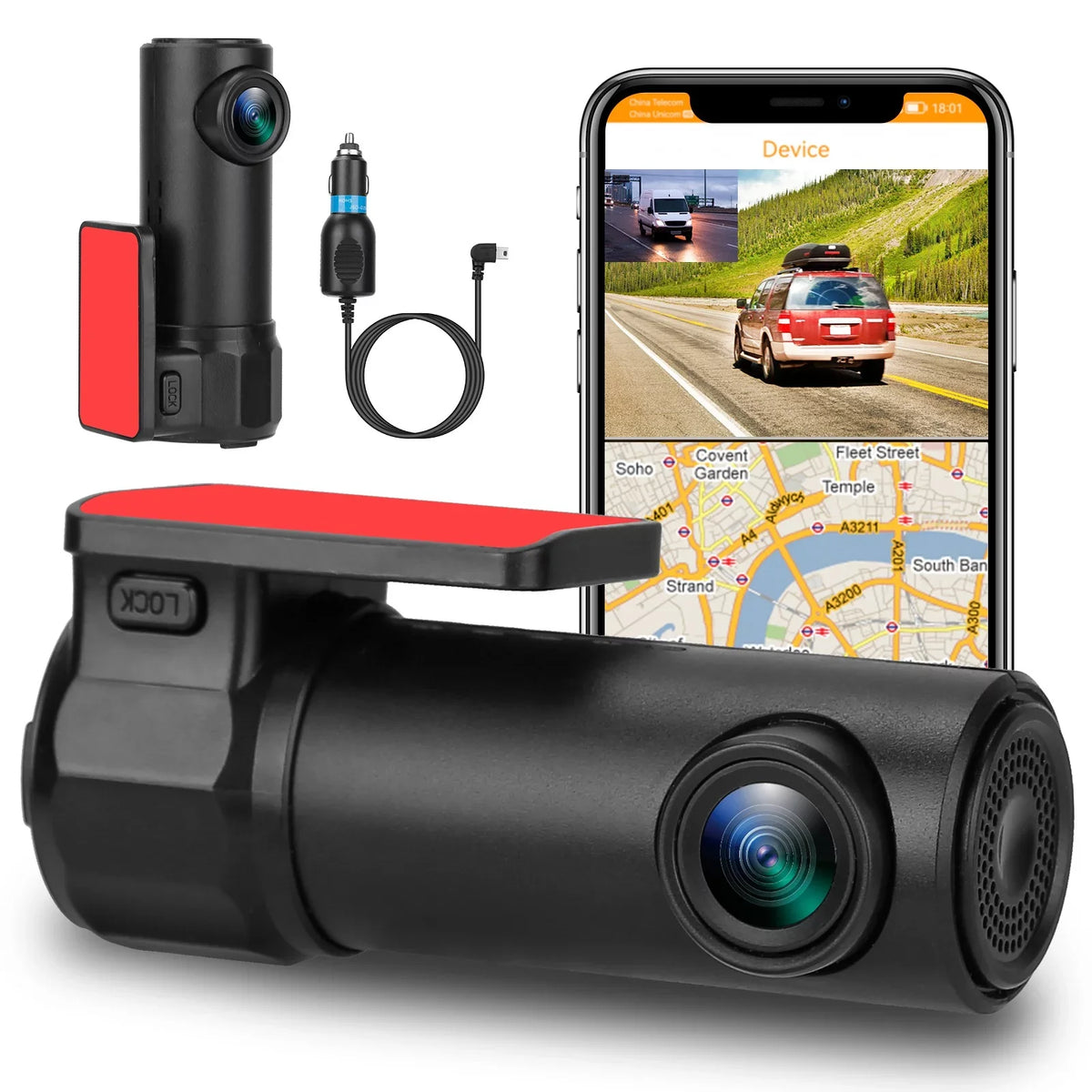 Recorder Looping Dash iNova 170°HD App Car Car Recording Camera 1080P Wifi G-sensor Cam DVR