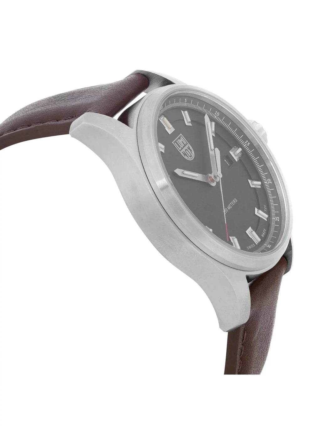 42mm Mens Dress XL.1831 Quartz Luminox Stainless Watch Field Steel Black Dial