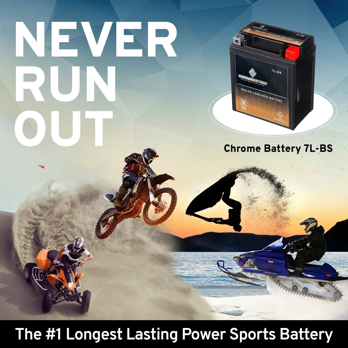 for Volts,6 Ah, 2000 Motorcycle Cca) Kl250 12 Battery Super 250cc Sherpa 75 Kawasaki Battery Chrome (7l-bs Ytx7l-bs