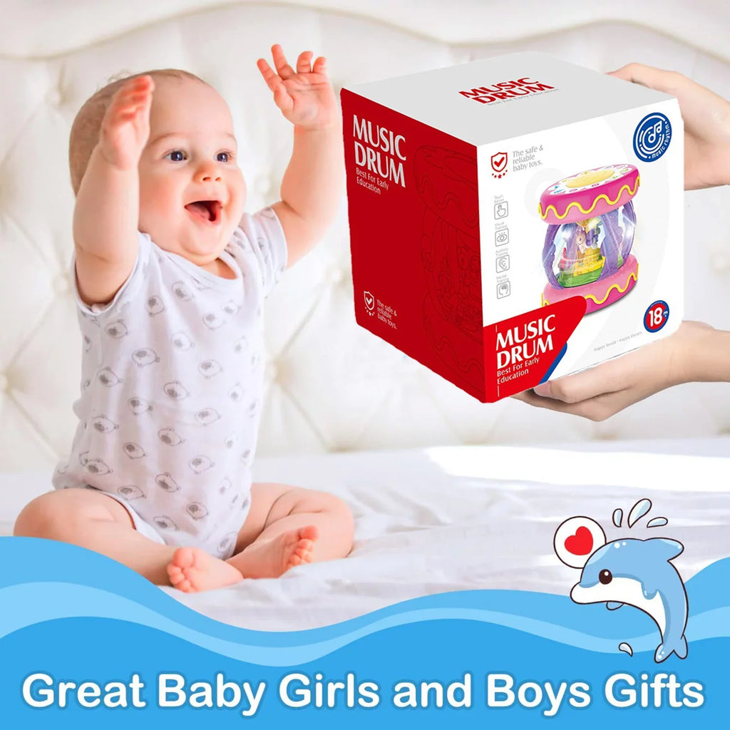 for Boys 12-18 6 Rotating Baby Learning 12 Toys Old Toys Musical Toddlers to Infant Months, Light Up Baby Sytle-Carry 2 Unicorn Years Girls 1 3+ Toys Months,