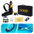Portable Diving 1L Scuba Scuba Deepest 32.8ft Kit Reusable Gear Underwater Tank Mini