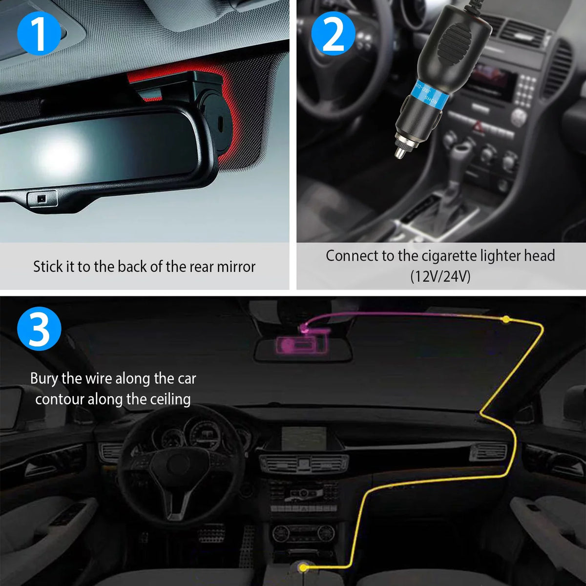 Recorder Looping Dash iNova 170°HD App Car Car Recording Camera 1080P Wifi G-sensor Cam DVR