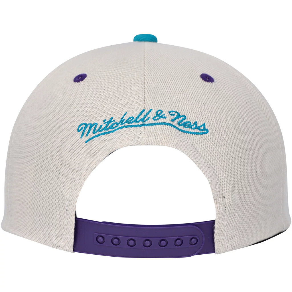 Hat Snapback Hardwood & - Ness Cream Charlotte OSFA Mitchell Men's Classics Hornets Pop