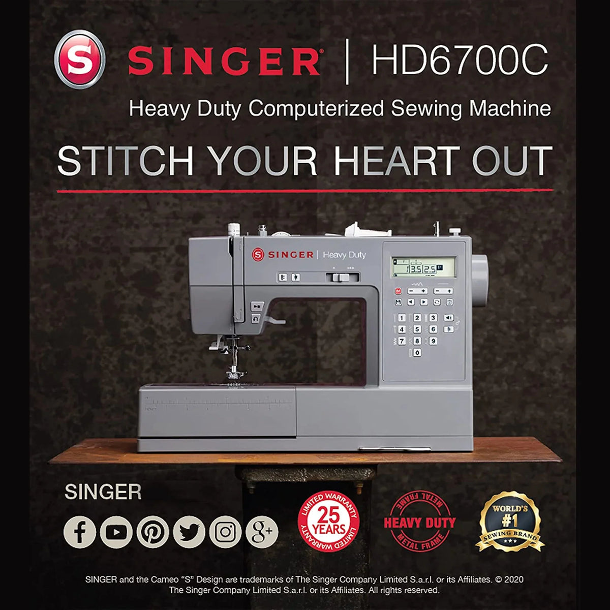 Singer Gray HD6700C - Machine Sewing Duty Heavy 6700C