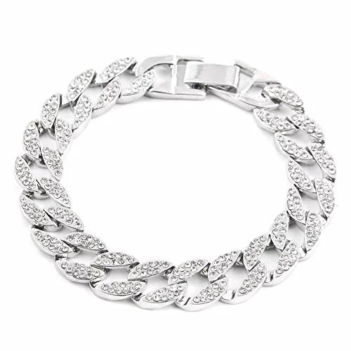 '- -C Out Blast on Rhinestones Blue Hop by Inspired Raymond Diamond Watch - SLV Charles Men's Timepiece- MB Bling Hip ST10311 Iced Big