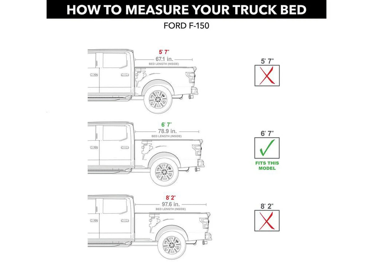 Ford (78.9") F-150 2015 Bed Compatible Cover | 772327 Folding 2020 BAKFlip Truck F1 7" Bed | RealTruck with Hard 6' Tonneau by - BAK