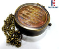 leather compass for with gift NauticalMart brass case