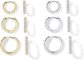 12mm Mini Helix Hoop Post, PAVOI Cartilage 18K Earrings Small Pairs Hoop 8mm | and 925 White for 10mm Pack 6 Silver Plated Huggie Women Gold Yellow Gold Pack Set Sterling Men