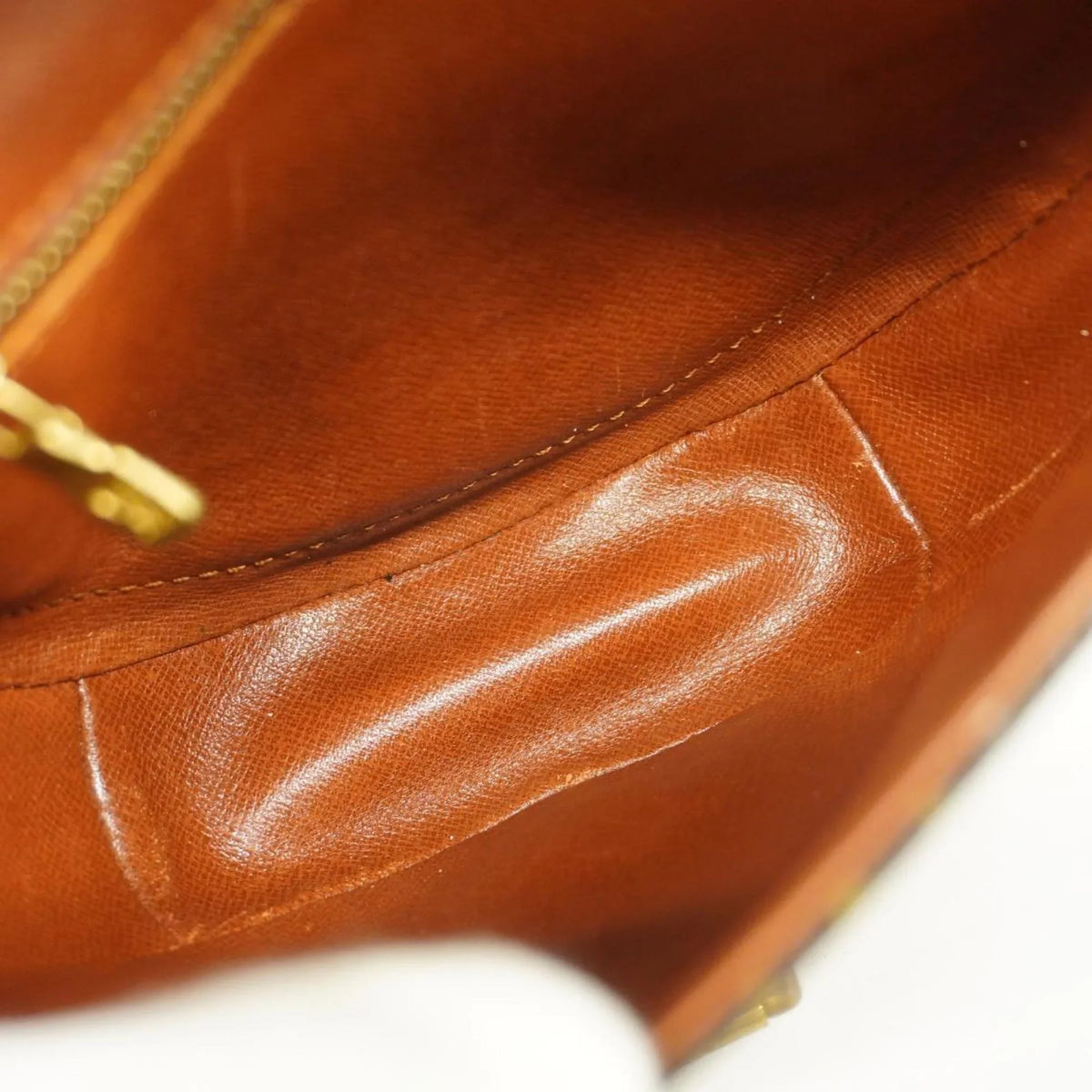 Bag M40646 Pre-Owned PM Chantilly Shoulder (Good) Brown Louis Monogram Ladies Vuitton