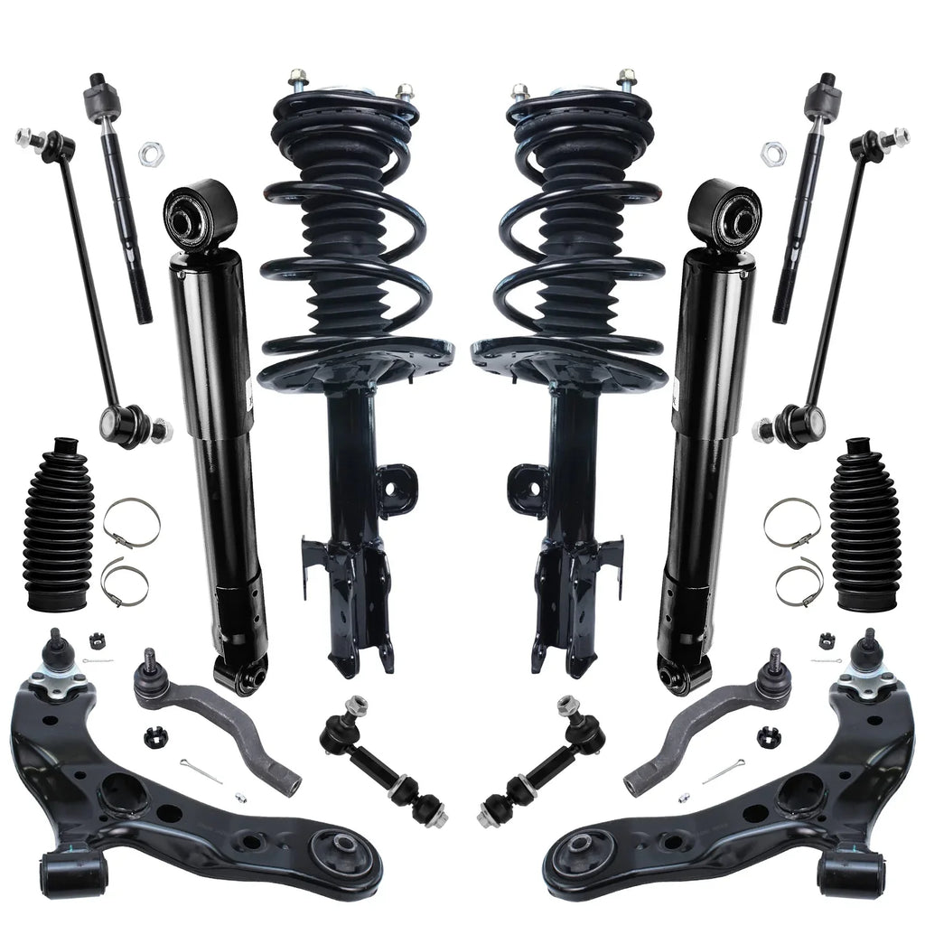 RAV4 Struts, 4 Detroit Tie for 2007 2 Axle Ball Links, 4 Toyota 2 Joints, 2006-2012 2 Control 16pc 2009 Sway Shocks, Kit 2 Ready & - 2010 Boots Arms 2008 Suspension 3.5L Lower Rods, 2011, Bar