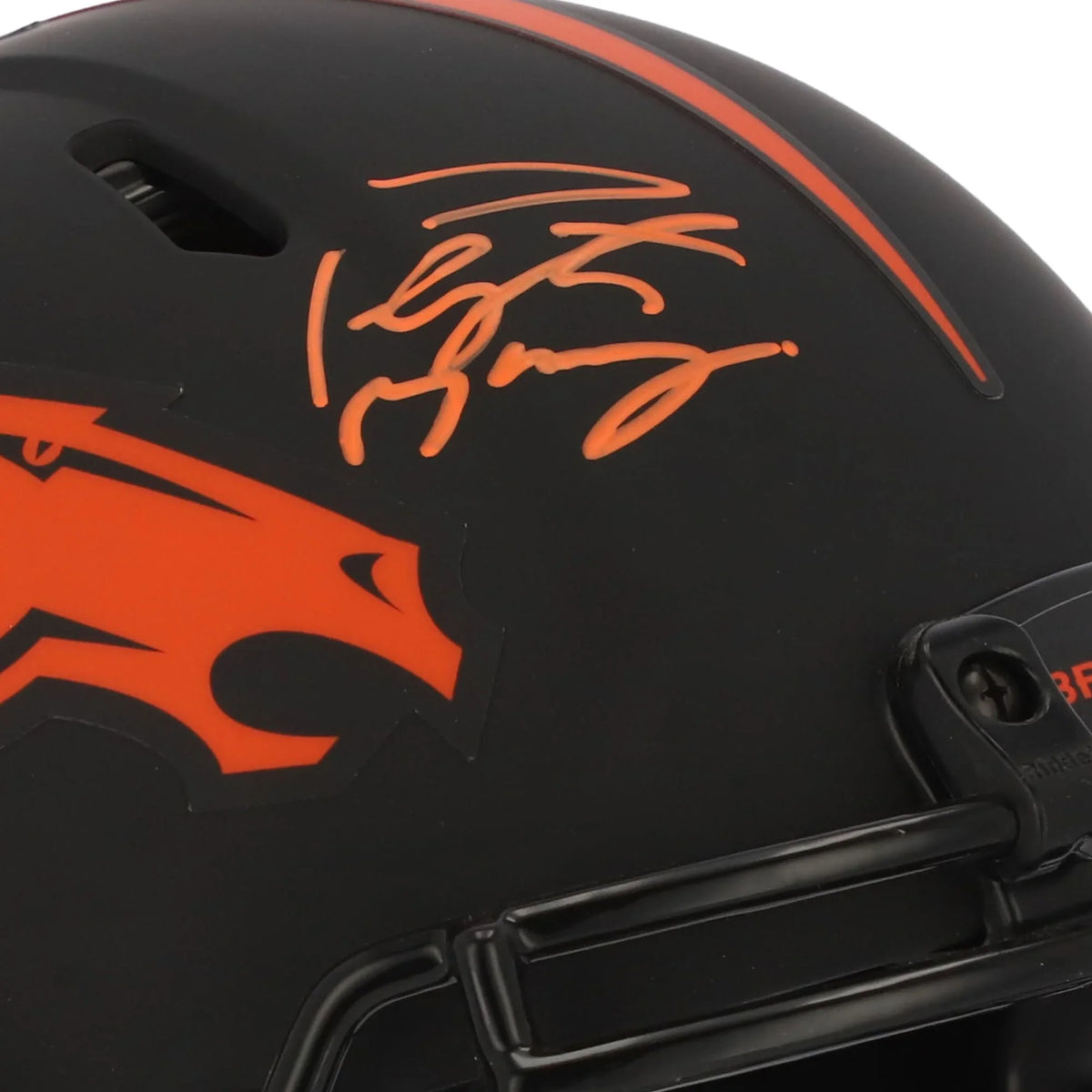Authentic Speed Peyton Broncos Manning Helmet Eclipse Autographed Alternate Denver Riddell