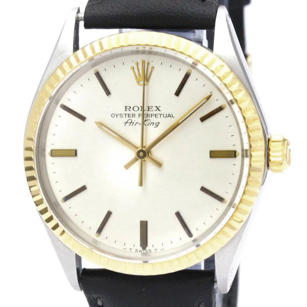 Watch Oyster Mens BF560275 Yellow Airking Authenticated Vintage Used ROLEX 18K Gold Perpetual Steel