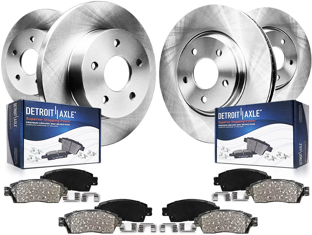 2014 Rotors Ford Pads Brake 2015 MKZ Detroit Ceramic 2016 2013-2016 Lincoln Brake Disc Front for 2013-2019 - Axle Brake 11.81" Fusion Replacement Rear : and 11.89" Rotor and Kit