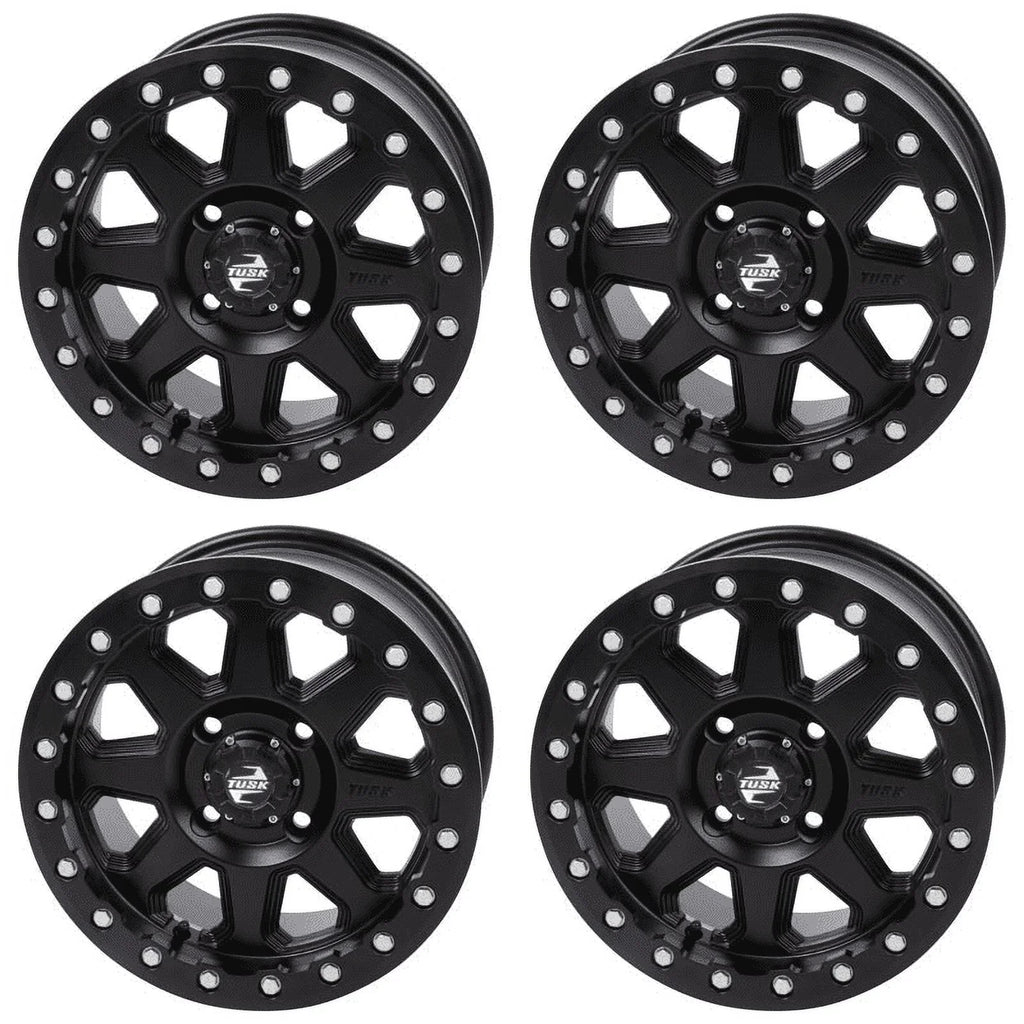 4/137 Pro + Defender (4 15X7 Beadlock Black Matte 2020-2023 For Can-Am 2.0 Uinta 5.0 Wheel Dps Tusk Hd10 Pack)