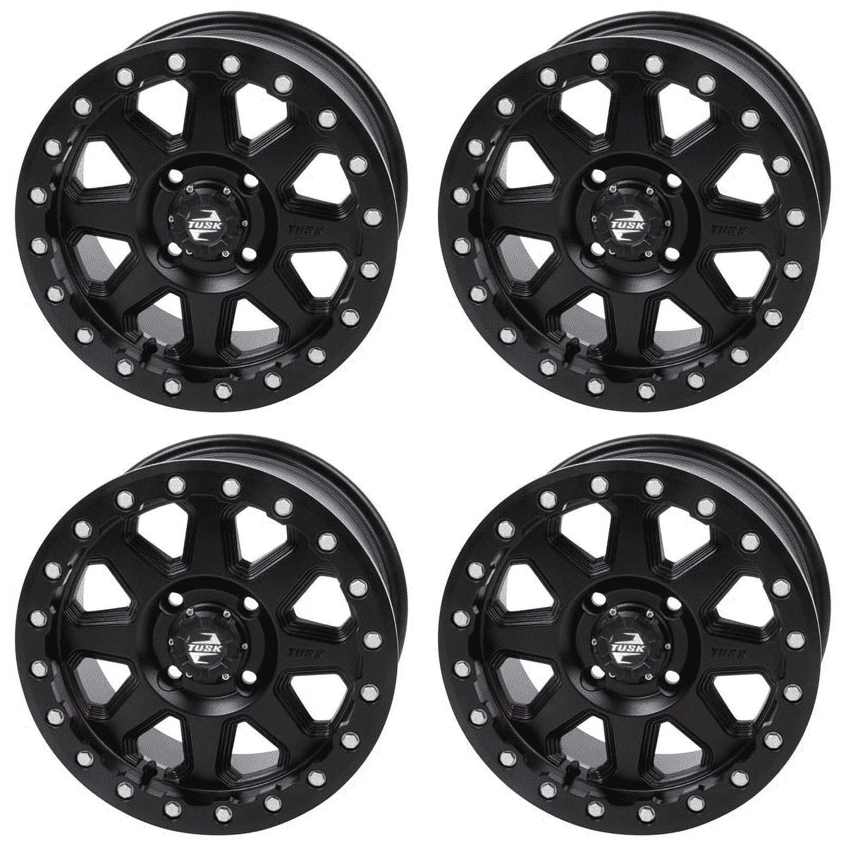 4/137 Pro + Defender (4 15X7 Beadlock Black Matte 2020-2023 For Can-Am 2.0 Uinta 5.0 Wheel Dps Tusk Hd10 Pack)
