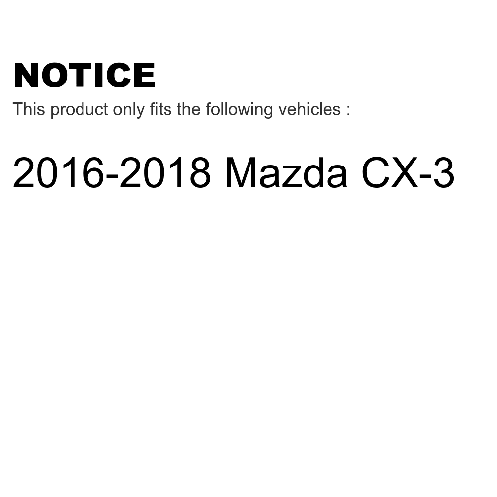 2016-2018 Kit Rear For Mazda KSM-100217 Front Brake Pads CX-3 Semi-Metallic