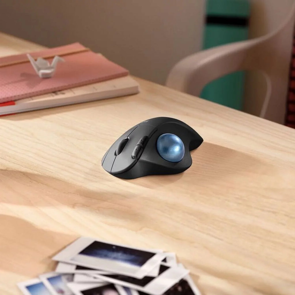 Thumb Easy Smooth Trackball Logitech Wireless Tracking, Control, Mouse, Black Ergonomic