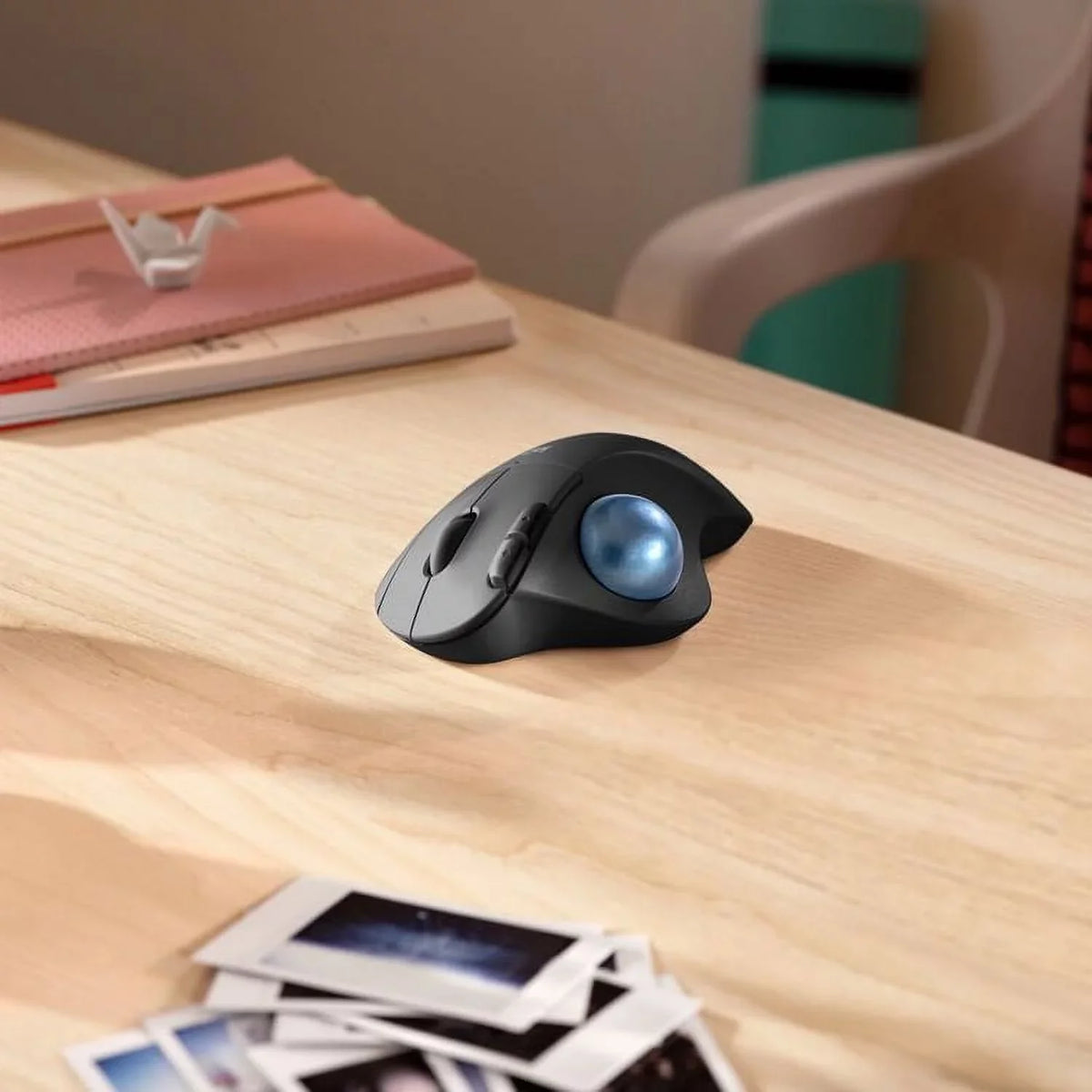 Thumb Easy Smooth Trackball Logitech Wireless Tracking, Control, Mouse, Black Ergonomic