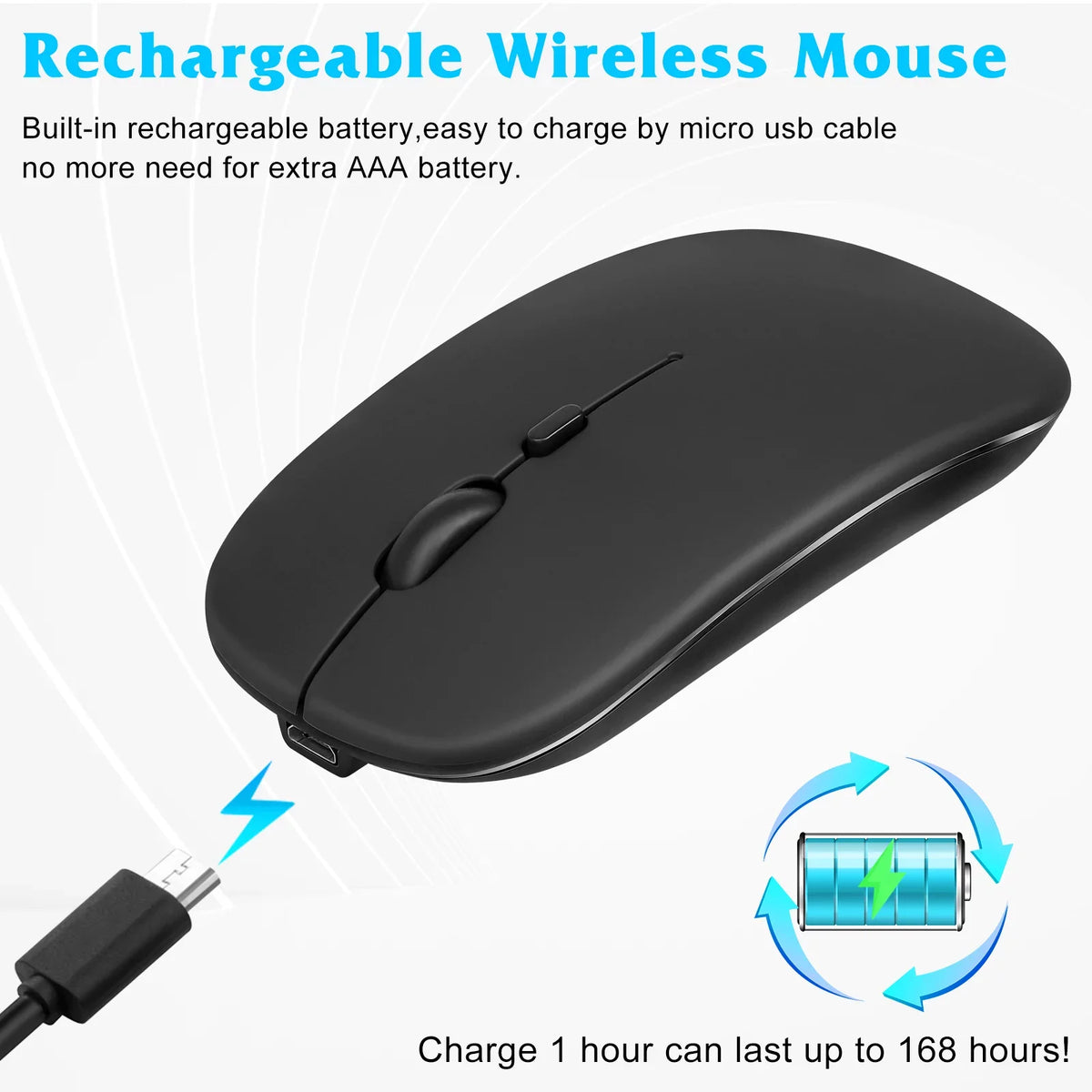 Onyx Combo All Keyboard Keyboard Bluetooth for Slim Rechargeable Pro Mouse Bluetooth and Ergonomic Ultra 30 Full-Size and ZTE Mouse - and 5G Enabled Mac/Tablet/iPad/PC/Laptop Black Axon