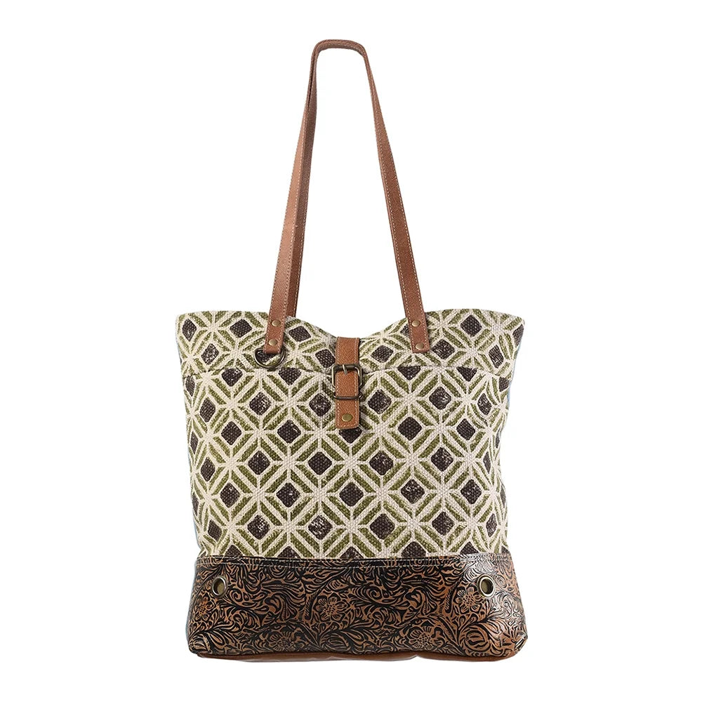 Wool purse women Embossed Canvas KB241 western bag OHLAY Leather TOTE Upcycled Genuine KB Upcycled handbag
