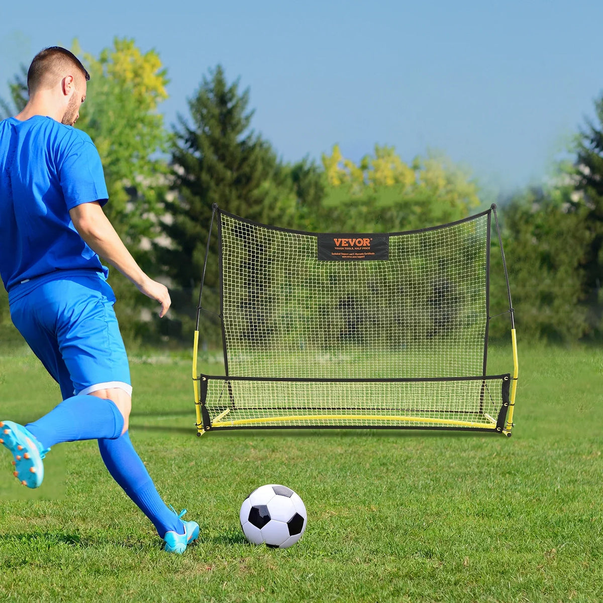 Trainer Net Soccer BENTISM Rebounder 2-IN-1 71"x40" Portable Portable Soccer Bag