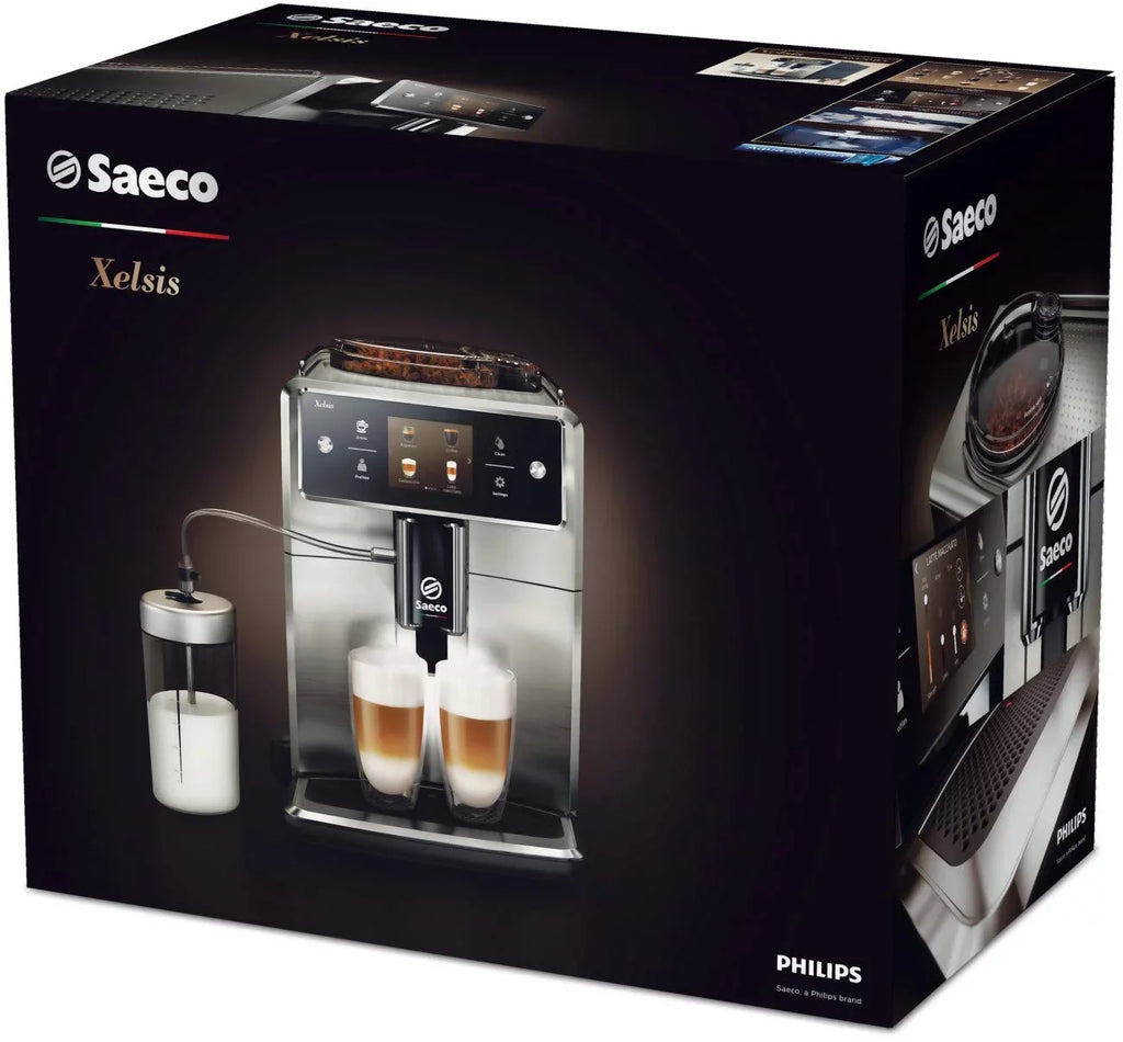 Super Metal SM7684/04 Titanium Machine, Automatic Saeco Front Espresso Xelsis