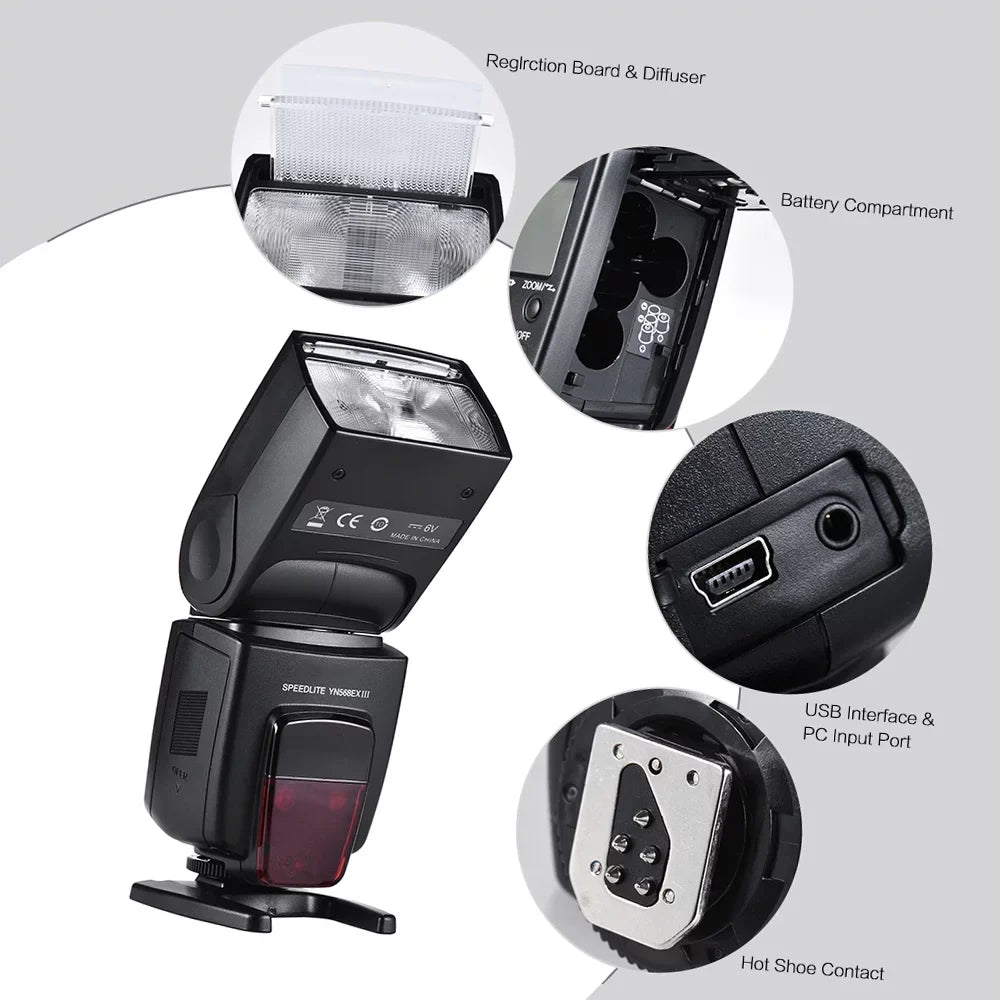 Camera Speedlite DSLR Wireless Sync Master YONGNUO Master Firmware Master Speed E-TTL II III Cameras USB Warranty Sync Camera Slave US Flash,Firmware II TTL Speedlite Wireless Master Sync