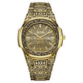 Quartz Men Wrist Watch Analogue Strap Steel Vintage Stainless Gold Watches GIFT for with Calendar