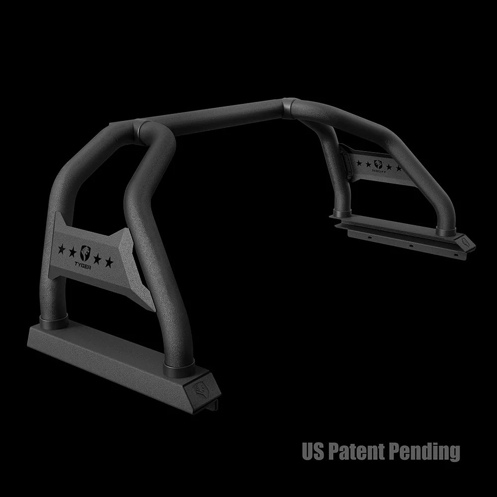 Roll Mount Black GMC | Sport Bar Textured Tyger | 2015-2024 | Light with Chevy Bar Colorado | TG-SB7C88518 Compatible Canyon Auto