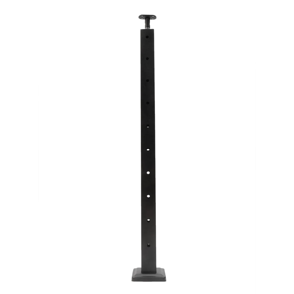 Two Concrete Post Railing Level System Sides Steel Cable Wood Deck Level Railing Pre-Drilled Post Square 36''x2''x2'' Stainless Cable Fence for