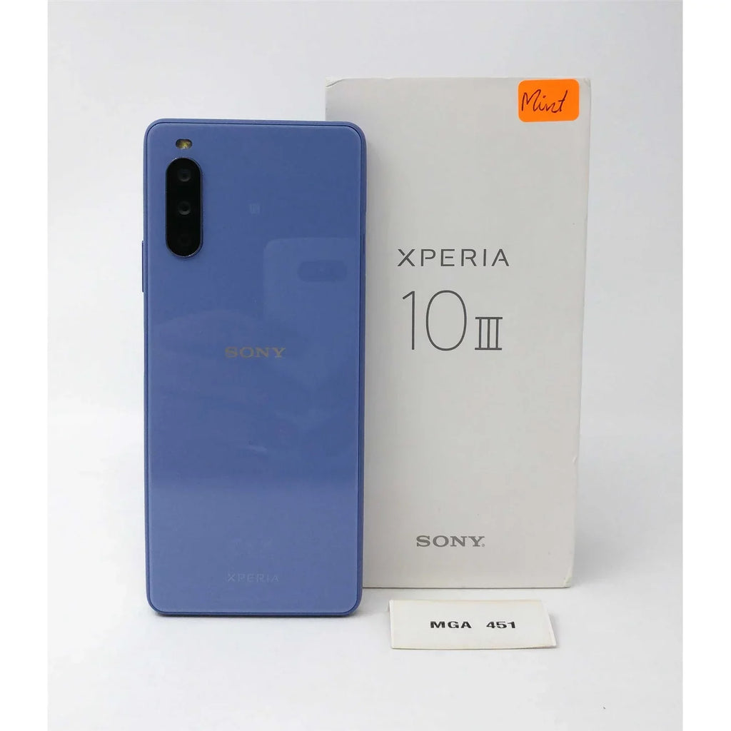 10 Pre-Owned New) XQ-BT52 5G (Like RAM 6GB Xperia III Factory Smartphone - GSM Sony Blue Unlocked 128GB