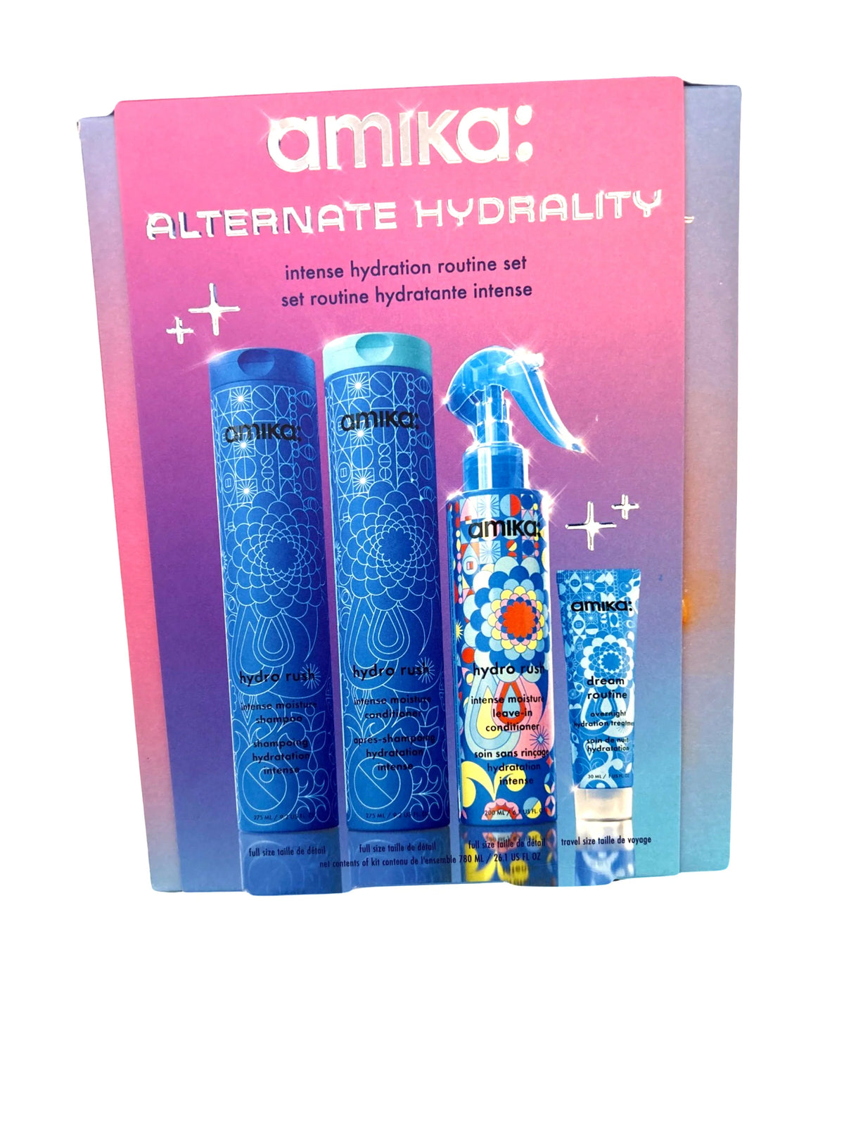 Shampoo Amika Rush Leave 9.2oz Dream 1oz Hydro 9.2oz 6.7oz Treatment In Hydrality Overnight Routine Alternate Kit: Rush Conditioner Hydro Conditioner Hydro Rush