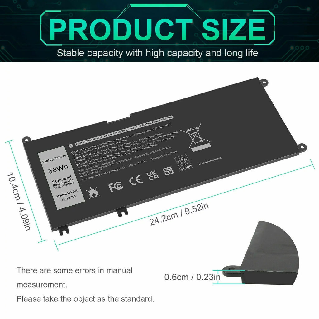 W7NKD 33YDH Latitude 3380 US P30E001 Battery 3490 3480 3590 Dell For Laptop 3580