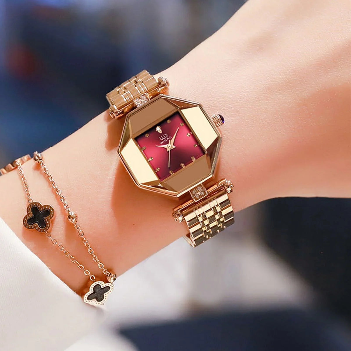 Watches Quartz Women Wristwatches Wrist Watch Watches Steel Ladies 2022 Female Gold Feminino Clock Brand Luxury Relogio Stainless Diamond - Quartz