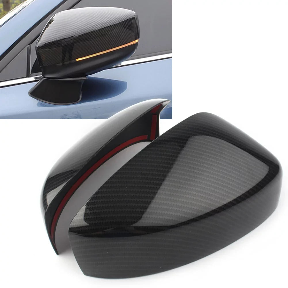 ABS CX-5 Styling 2Pcs Mirror Trim Car 2017 Fiber Cover For Mazda Carbon 2019 ZS Rearview Rear View 2018