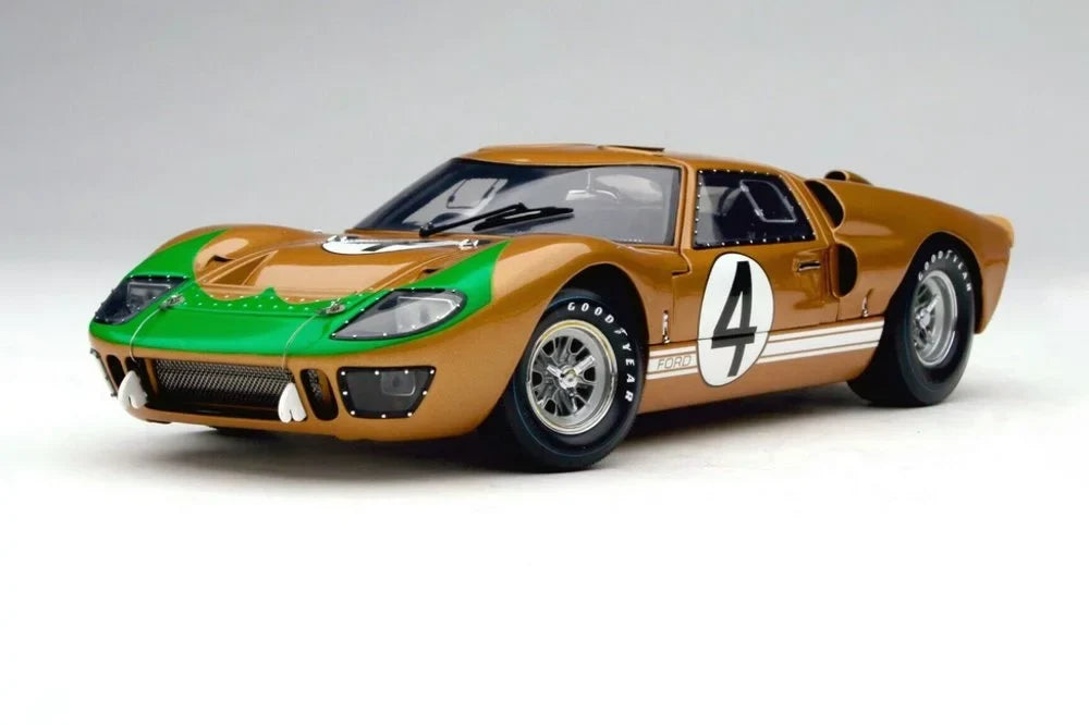 Mans SC414G Case - scale - Car Ford w/Display Shelby GT-40 1966 1/18 Diecast Gold Collectibles Le - II #4, Car MK Diecast