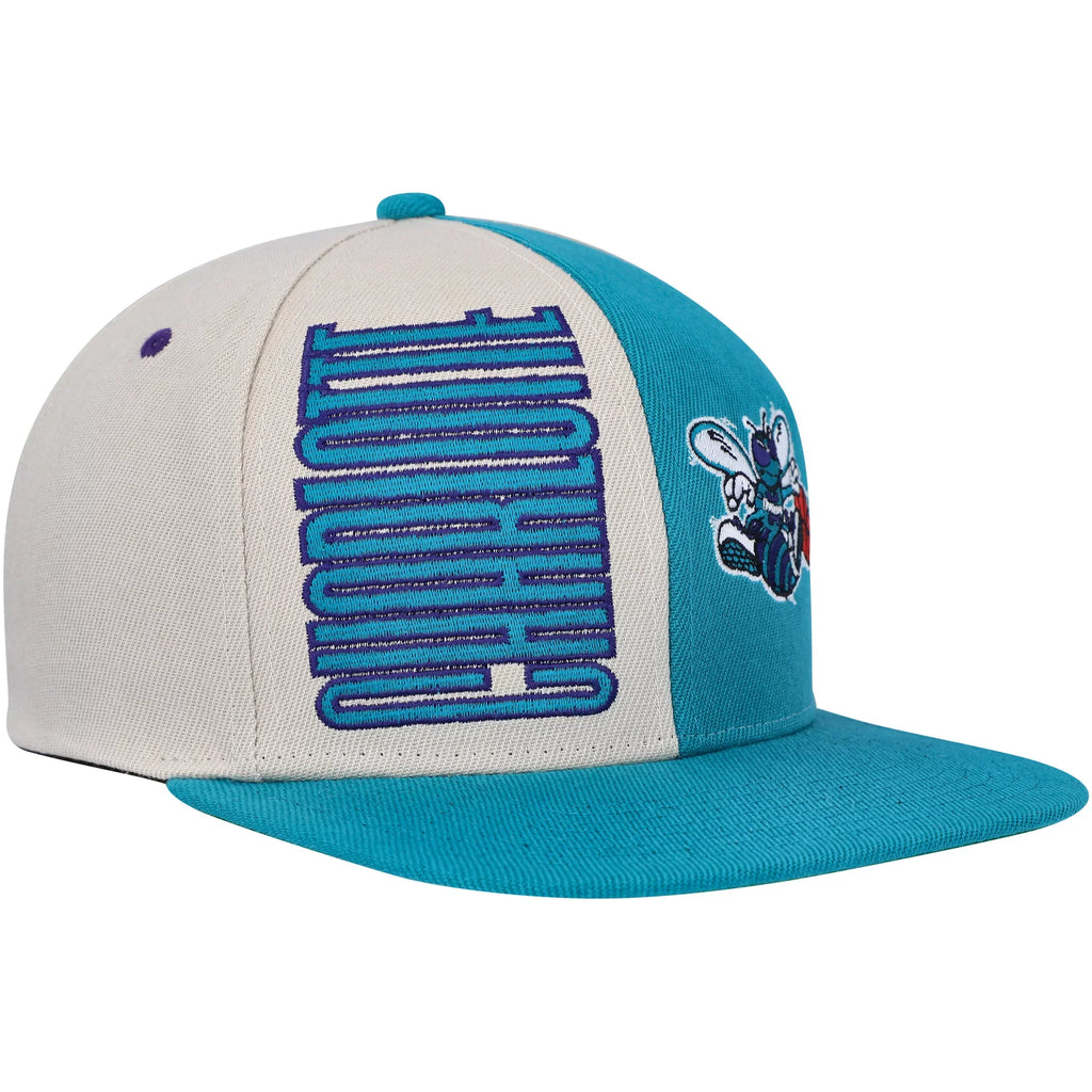 Hat Snapback Hardwood & - Ness Cream Charlotte OSFA Mitchell Men's Classics Hornets Pop