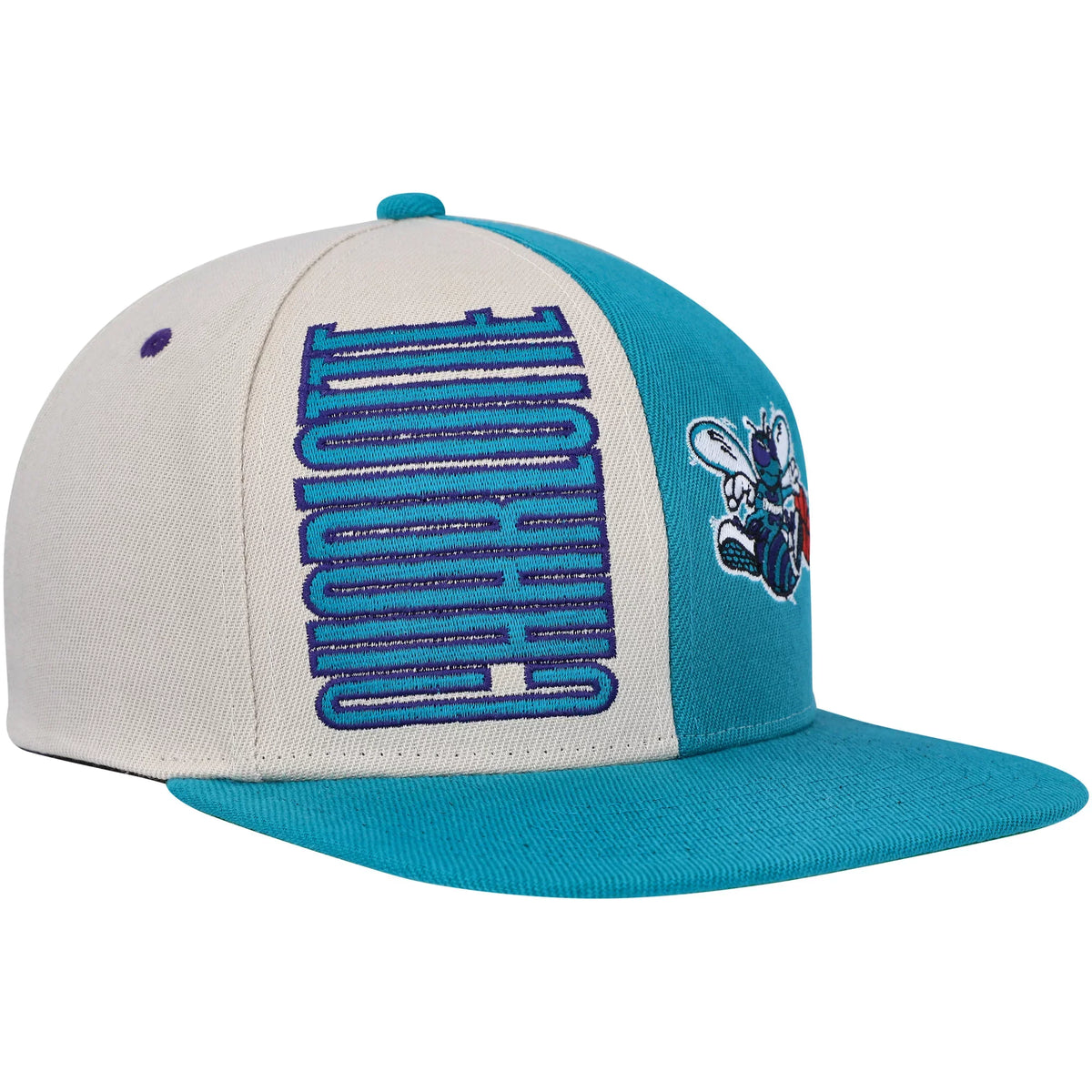 Hat Snapback Hardwood & - Ness Cream Charlotte OSFA Mitchell Men's Classics Hornets Pop