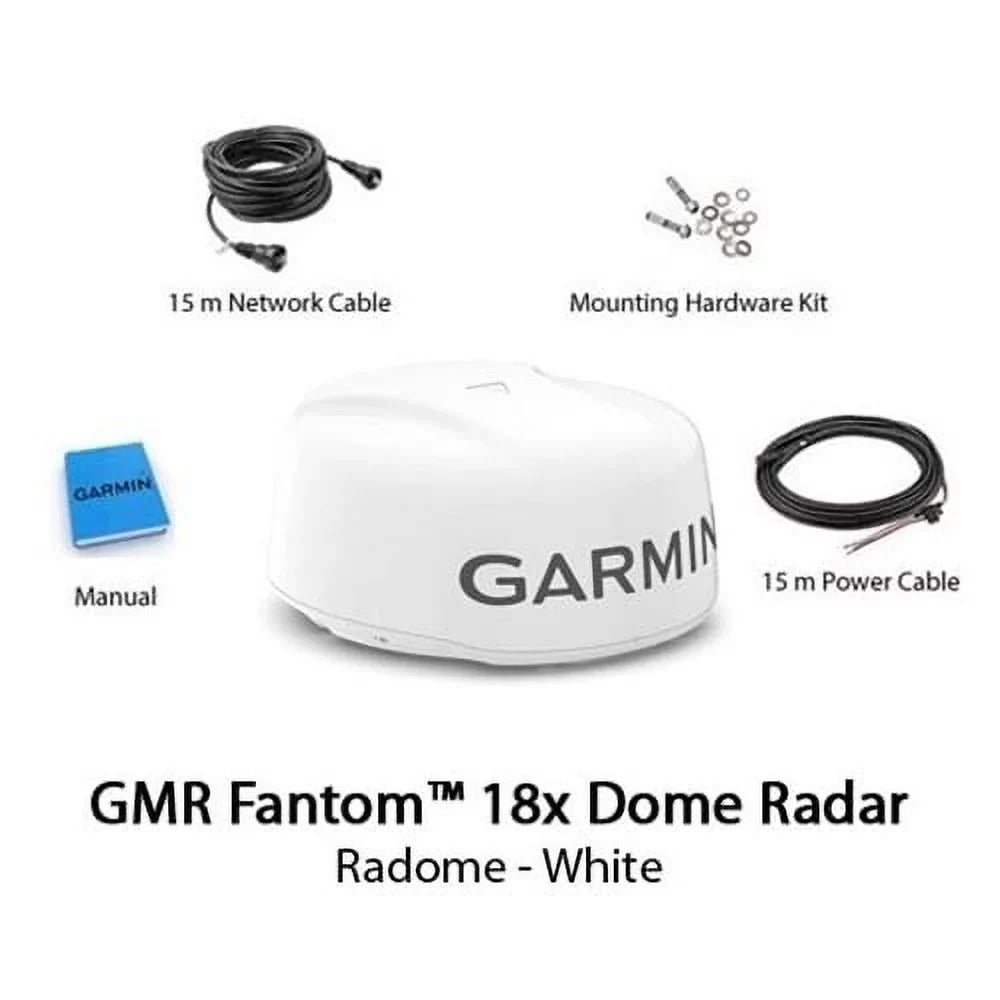 Watt 50 Radar Garmin Dome 18x GMR with White 15m Cables 18" Fantom